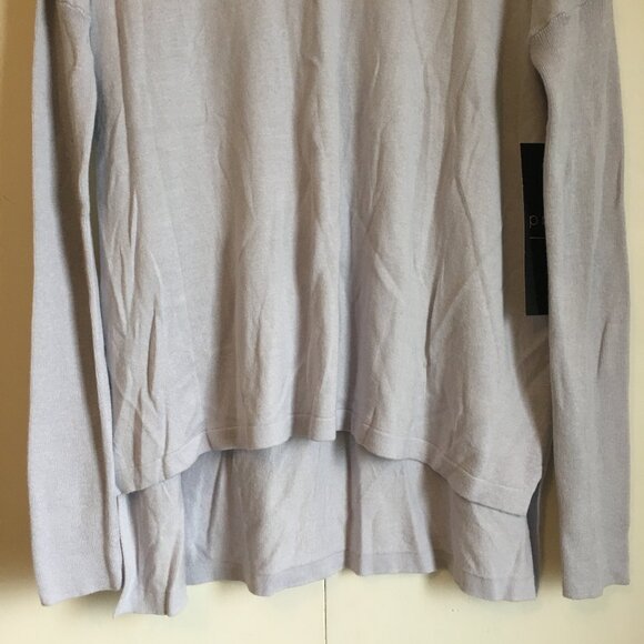 NWT Ice Blue Split V-Neck Rib Sleeves Pullover Top - Picture 4 of 15